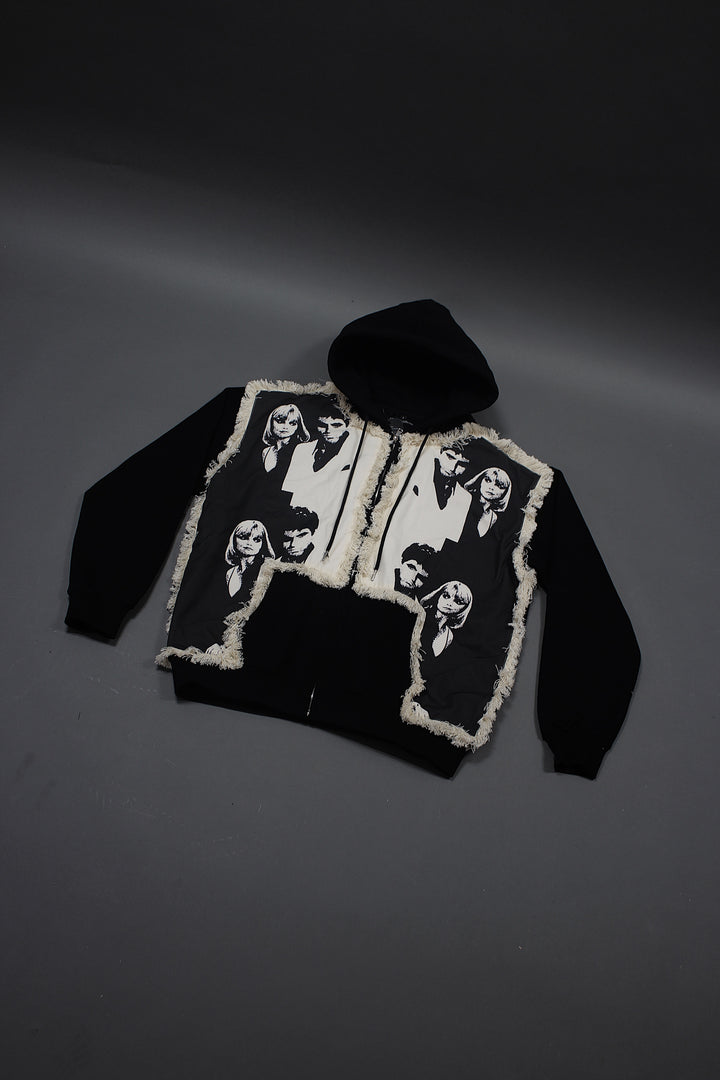 Scareface x Elvira Zip up BLACK